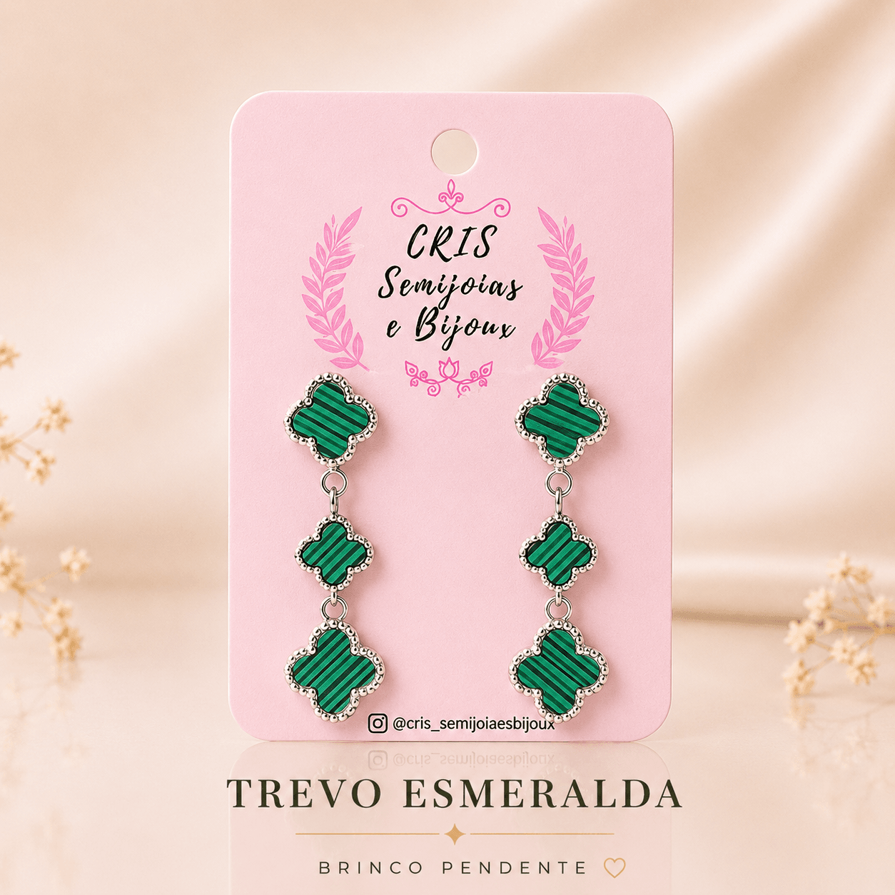 Brinco • Trevo Esmeralda 1